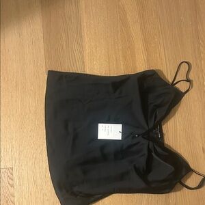 Black Satin Cami Top